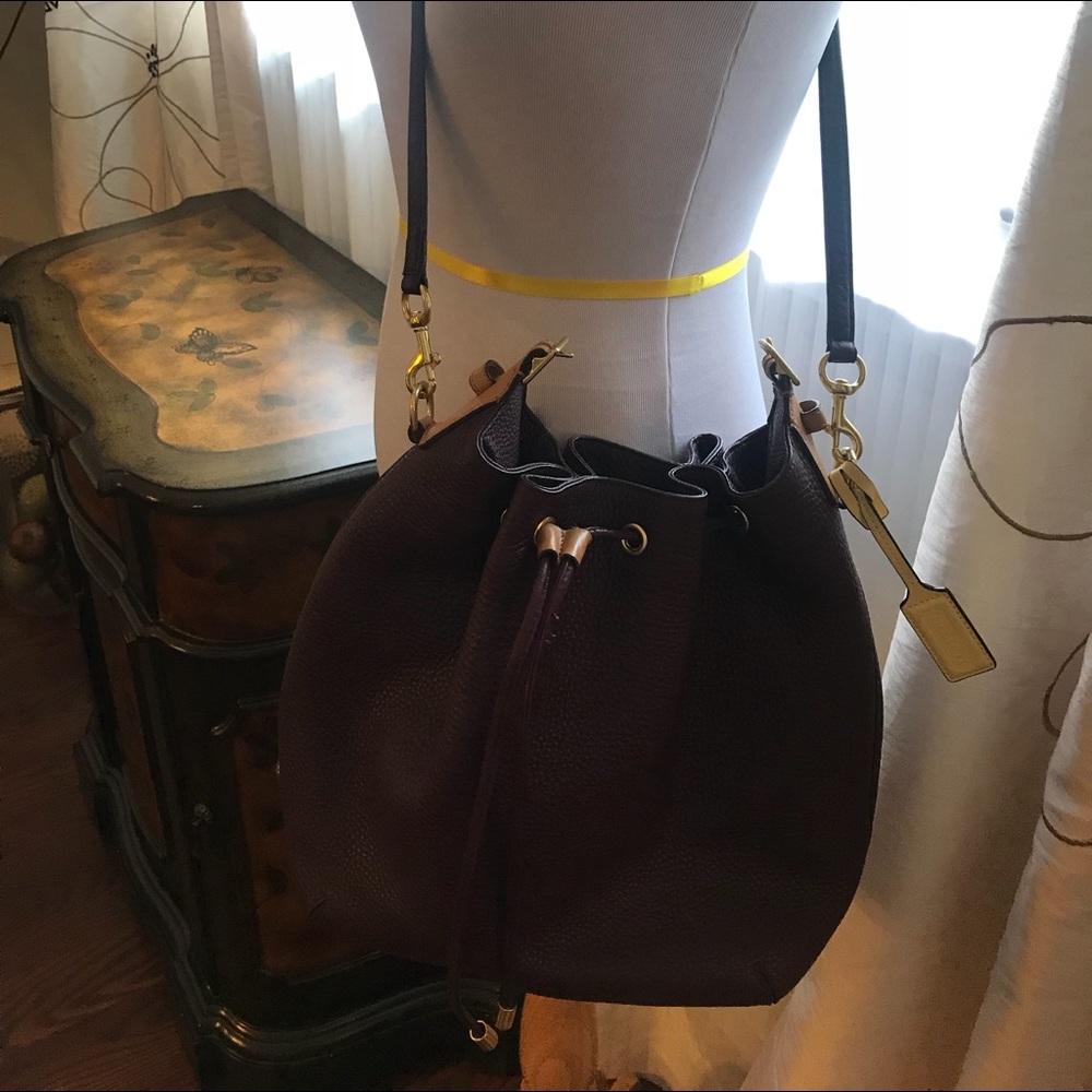Coach Drawstring Bag in pebbled leather
